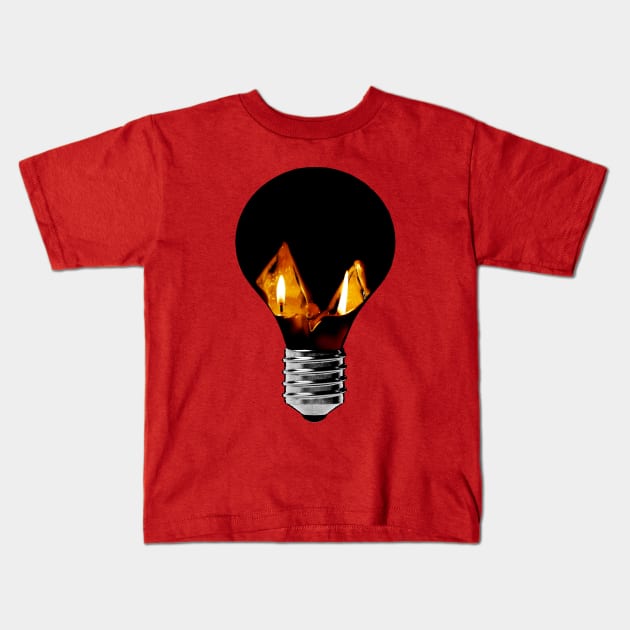 Bulb fire Kids T-Shirt by Jakavonis